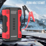 FOXSUR Avviatore di emergenza per auto, alimentatore multifunzione portatile, pompa d'aria per auto