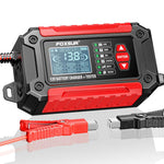 FOXSUR FTC-1206 Tester di carica 2 in 1 da 12 V integrato, strumento per testare caricabatterie per auto e moto, EU Plug, US Plug, UK Plug, AU Plug