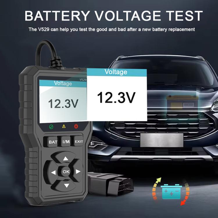 Strumento diagnostico FOXSUR V529 OBD2 per la lettura dei codici di errore del motore dell'auto.