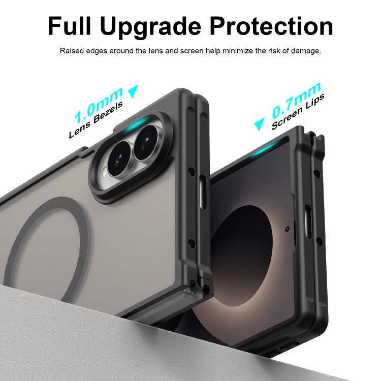 Custodia per telefono MagSafe ibrida in TPU e PC satinato della serie Fan Dun, For Galaxy Z Fold8 5G, For Galaxy Z Fold8 Ultra 5G, For Galaxy Z Flip8 5G, For Samsung Galaxy Z Fold7 5G, For Samsung Galaxy Z Flip7 5G