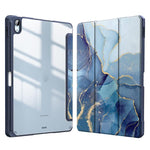 Custodia in pelle con motivo marmorizzato in acrilico cristallino per tablet, con scomparto per penna., For Samsung Galaxy Tab S9 Ultra, For Samsung Galaxy Tab S8+ / S7+, For Samsung Galaxy Tab S8 / S7, For Samsung Galaxy Tab A8 10.5 2021