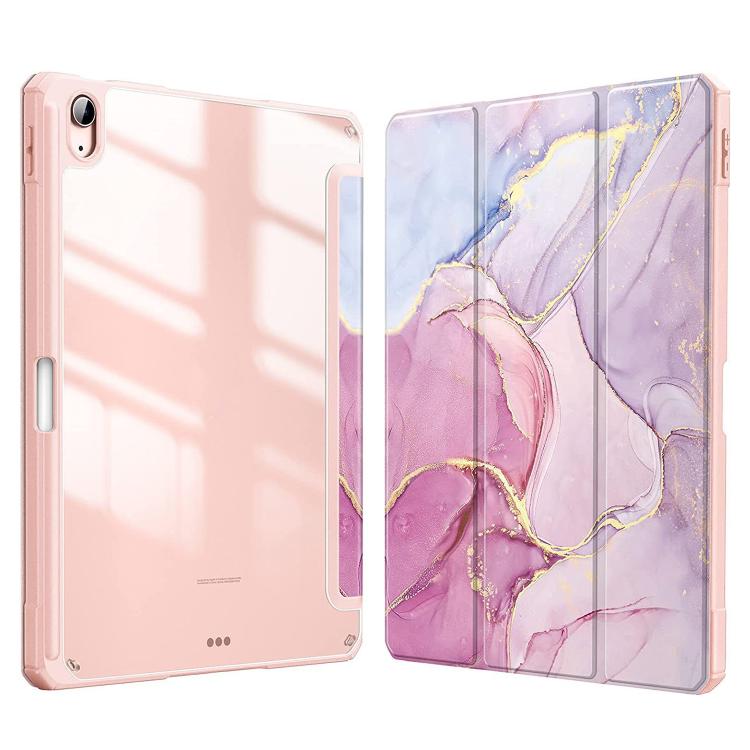 Custodia in pelle con motivo marmorizzato in acrilico cristallino per tablet, con scomparto per penna., For Samsung Galaxy Tab S9 Ultra, For Samsung Galaxy Tab S8+ / S7+, For Samsung Galaxy Tab S8 / S7, For Samsung Galaxy Tab A8 10.5 2021