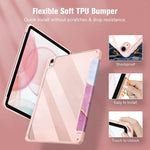 Custodia in pelle con motivo marmorizzato in acrilico cristallino per tablet, con scomparto per penna., For Samsung Galaxy Tab S9+ / S9 FE+, For Samsung Galaxy Tab S9 / S9 FE, For Samsung Galaxy Tab A9+, For Samsung Galaxy Tab A9