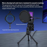 Microfono USB Yanmai SF-777R con luce RGB e riduzione rumore