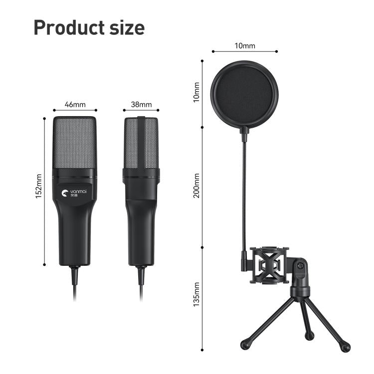Microfono USB Yanmai SF-777R con luce RGB e riduzione rumore