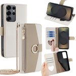 Custodia per telefono a tracolla in pelle con texture litchi, For Samsung Galaxy S25+ 5G, For Samsung Galaxy S25 Ultra 5G