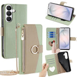 Custodia per telefono a tracolla in pelle con texture litchi, For Samsung Galaxy S26+ 5G, For Samsung Galaxy S26 Ultra 5G, For Samsung Galaxy S26 5G, For Samsung Galaxy S25 5G