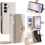 Custodia per telefono a tracolla in pelle con texture litchi, For Samsung Galaxy S26+ 5G, For Samsung Galaxy S26 Ultra 5G, For Samsung Galaxy S26 5G, For Samsung Galaxy S25 5G