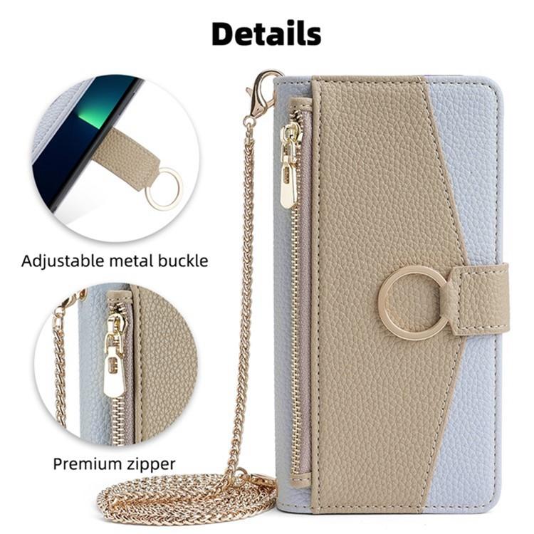 Custodia per telefono a tracolla in pelle con texture litchi, For Samsung Galaxy S26+ 5G, For Samsung Galaxy S26 Ultra 5G, For Samsung Galaxy S26 5G, For Samsung Galaxy S25 5G