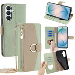 Custodia per telefono a tracolla in pelle con texture litchi, For Samsung Galaxy S26+ 5G, For Samsung Galaxy S26 Ultra 5G, For Samsung Galaxy S26 5G, For Samsung Galaxy S25 5G