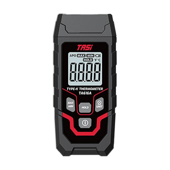 Termometro industriale portatile a termocoppia di tipo K TRSI TA616A, canale singolo, versione base, TA616A