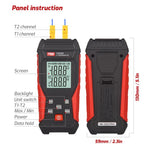 Termometro industriale portatile a termocoppia di tipo K TRSI TA616A, canale singolo, versione base, TA616A