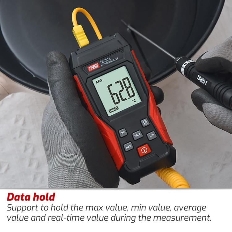 TRSI TA616B Industrial Handheld K-Type Thermocouple Thermometer, Dual Channel, Basic Version, TA616B