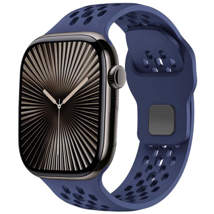 Cinturino per orologio in silicone con fibbia inversa a rete xDfind, For Apple Watch 46mm / 49mm / 45mm / 44mm, For Apple Watch 42mm / 41mm / 40mm / 38mm