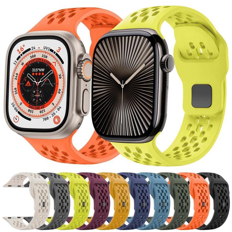 Cinturino per orologio in silicone con fibbia inversa a rete xDfind, For Apple Watch 46mm / 49mm / 45mm / 44mm, For Apple Watch 42mm / 41mm / 40mm / 38mm