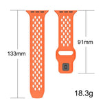 Cinturino per orologio in silicone con fibbia inversa a rete xDfind, For Apple Watch 46mm / 49mm / 45mm / 44mm, For Apple Watch 42mm / 41mm / 40mm / 38mm