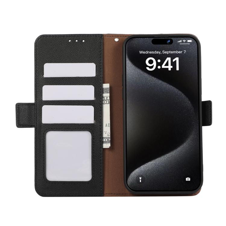 Custodia per telefono ABEEL in pelle con motivo litchi e chiusura magnetica laterale, con protezione RFID., For Samsung Galaxy A17/A18 5G, For Samsung Galaxy A57 5G, For Samsung Galaxy A37 5G, For Samsung Galaxy A27 5G