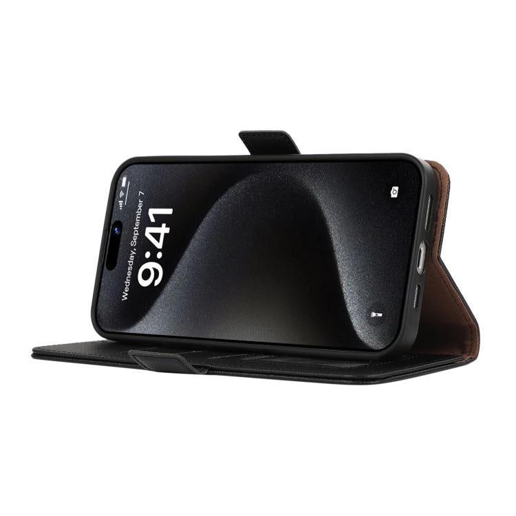 Custodia per telefono ABEEL in pelle con motivo litchi e chiusura magnetica laterale, con protezione RFID., For Samsung Galaxy A17/A18 5G, For Samsung Galaxy A57 5G, For Samsung Galaxy A37 5G, For Samsung Galaxy A27 5G