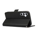Custodia per telefono ABEEL in pelle con motivo litchi e chiusura magnetica laterale, con protezione RFID., For Samsung Galaxy A17/A18 5G, For Samsung Galaxy A57 5G, For Samsung Galaxy A37 5G, For Samsung Galaxy A27 5G