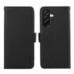 Custodia per telefono ABEEL in pelle con motivo litchi e chiusura magnetica laterale, con protezione RFID., For Samsung Galaxy A17/A18 5G, For Samsung Galaxy A57 5G, For Samsung Galaxy A37 5G, For Samsung Galaxy A27 5G