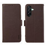 Custodia per telefono ABEEL in pelle con motivo litchi e chiusura magnetica laterale, con protezione RFID., For Samsung Galaxy A17/A18 5G, For Samsung Galaxy A57 5G, For Samsung Galaxy A37 5G, For Samsung Galaxy A27 5G