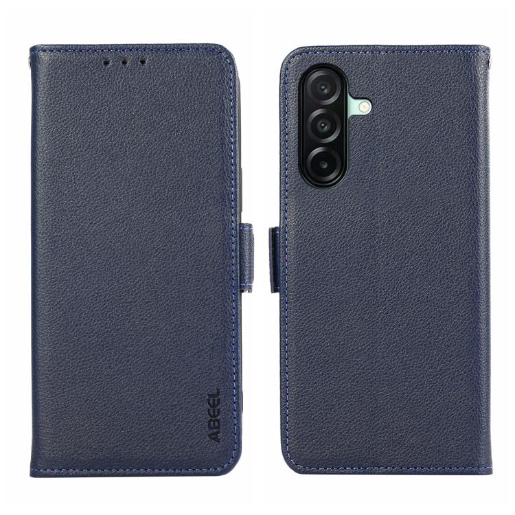 Custodia per telefono ABEEL in pelle con motivo litchi e chiusura magnetica laterale, con protezione RFID., For Samsung Galaxy A17/A18 5G, For Samsung Galaxy A57 5G, For Samsung Galaxy A37 5G, For Samsung Galaxy A27 5G