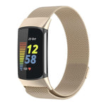 Cinturino magnetico in metallo milanese per Fitbit Charge 5 xDfind, S, L