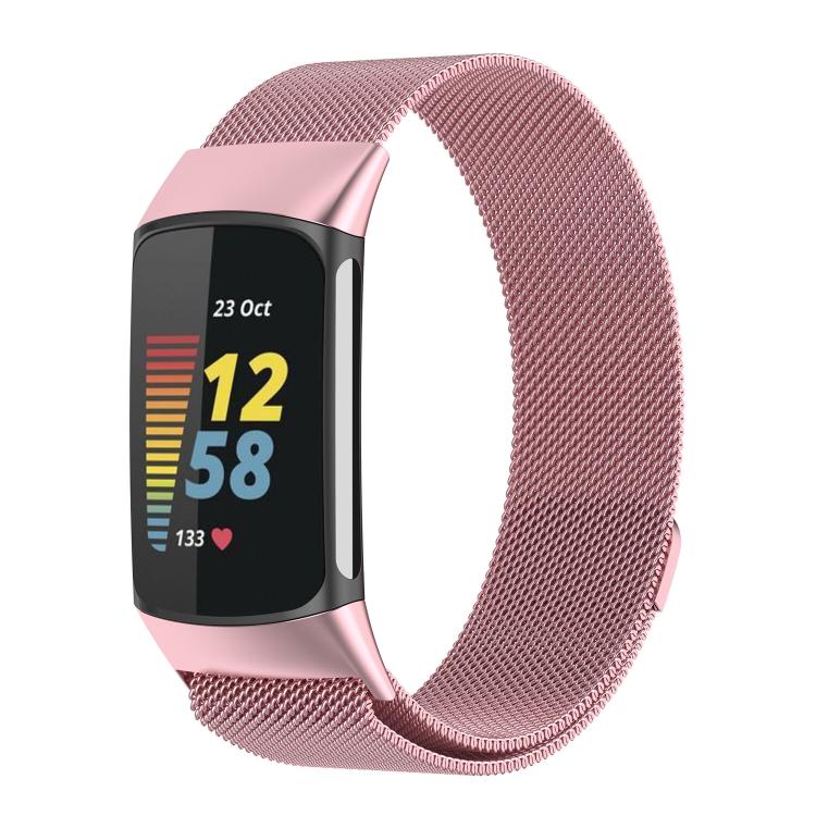 Cinturino magnetico in metallo milanese per Fitbit Charge 5 xDfind, S, L
