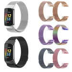 Cinturino magnetico in metallo milanese per Fitbit Charge 5 xDfind, S, L