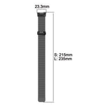 Cinturino magnetico in metallo milanese per Fitbit Charge 5 xDfind, S, L