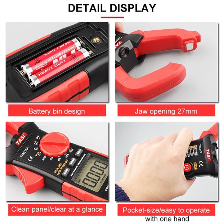 Pinza amperometrica TRSI TA8315A ad alta precisione per tensione e corrente alternata e continua., TA8315A