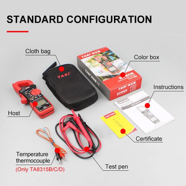 Pinza amperometrica TRSI TA8315A ad alta precisione per tensione e corrente alternata e continua., TA8315A