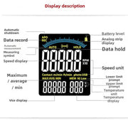 Misuratore di velocità portatile con display digitale e tachimetro laser, TASI Non-contact, TASI Contact, TASI Contact and Non-contact Dual Use