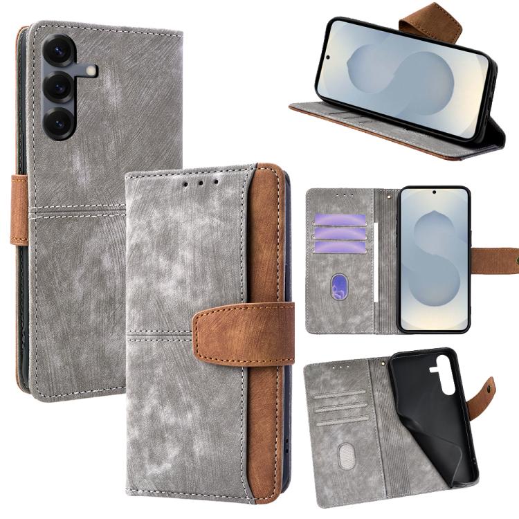 Custodia per telefono in similpelle con cuciture a contrasto e protezione RFID., For Samsung Galaxy S25+ 5G, For Samsung Galaxy S25 Ultra 5G, For Samsung Galaxy S23 Ultra 5G