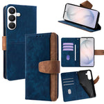 Custodia per telefono in similpelle con cuciture a contrasto e protezione RFID., For Samsung Galaxy S26+ 5G, For Samsung Galaxy S26 Ultra 5G, For Samsung Galaxy S26 5G, For Samsung Galaxy S25 5G