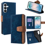 Custodia per telefono in similpelle con cuciture a contrasto e protezione RFID., For Samsung Galaxy S26+ 5G, For Samsung Galaxy S26 Ultra 5G, For Samsung Galaxy S26 5G, For Samsung Galaxy S25 5G