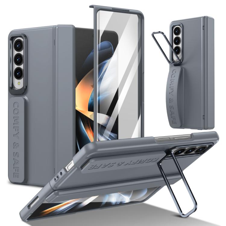 Custodia per telefono con cornice e cinturino integrati per obiettivo e pellicola protettiva., For Samsung Galaxy Z Fold5, For Samsung Galaxy Z Fold4