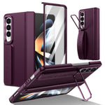 Custodia per telefono con cornice e cinturino integrati per obiettivo e pellicola protettiva., For Samsung Galaxy Z Fold5, For Samsung Galaxy Z Fold4