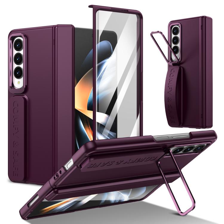 Custodia per telefono con cornice e cinturino integrati per obiettivo e pellicola protettiva., For Samsung Galaxy Z Fold5, For Samsung Galaxy Z Fold4