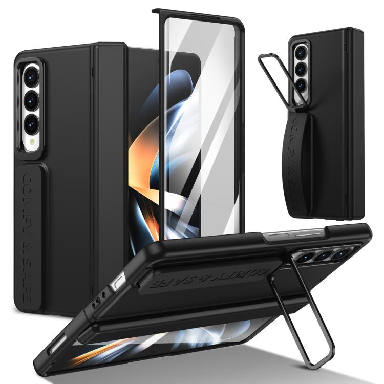 Custodia per telefono con cornice e cinturino integrati per obiettivo e pellicola protettiva., For Samsung Galaxy Z Fold5, For Samsung Galaxy Z Fold4