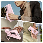 Custodia per telefono con cornice e cinturino integrati per obiettivo e pellicola protettiva., For Samsung Galaxy Z Fold5, For Samsung Galaxy Z Fold4