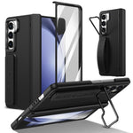 Custodia per telefono con cornice e cinturino integrati per obiettivo e pellicola protettiva., For Samsung Galaxy Z Fold5, For Samsung Galaxy Z Fold4