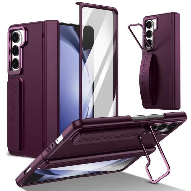 Custodia per telefono con cornice e cinturino integrati per obiettivo e pellicola protettiva., For Samsung Galaxy Z Fold5, For Samsung Galaxy Z Fold4