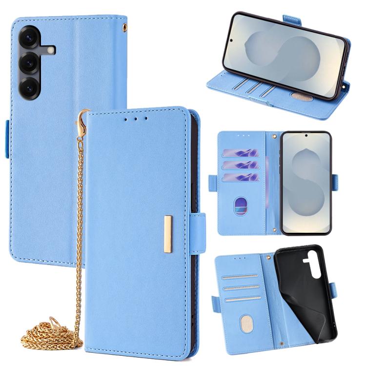 Custodia per telefono in pelle con catena a tracolla, For Samsung Galaxy S26+ 5G, For Samsung Galaxy S26 Ultra 5G, For Samsung Galaxy S26 5G, For Samsung Galaxy S25 5G