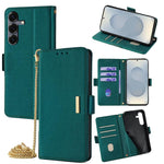 Custodia per telefono in pelle con catena a tracolla, For Samsung Galaxy S26+ 5G, For Samsung Galaxy S26 Ultra 5G, For Samsung Galaxy S26 5G, For Samsung Galaxy S25 5G