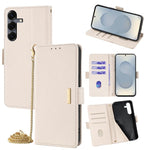 Custodia per telefono in pelle con catena a tracolla, For Samsung Galaxy S26+ 5G, For Samsung Galaxy S26 Ultra 5G, For Samsung Galaxy S26 5G, For Samsung Galaxy S25 5G