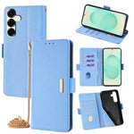 Custodia per telefono in pelle con catena a tracolla, For Samsung Galaxy S25+ 5G, For Samsung Galaxy S25 Ultra 5G