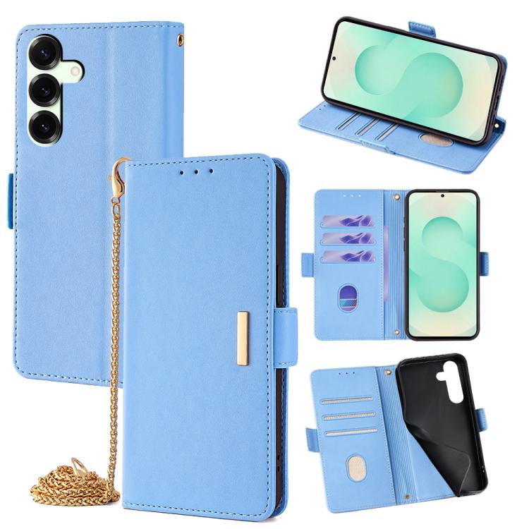 Custodia per telefono in pelle con catena a tracolla, For Samsung Galaxy S25+ 5G, For Samsung Galaxy S25 Ultra 5G