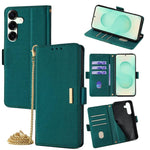 Custodia per telefono in pelle con catena a tracolla, For Samsung Galaxy S25+ 5G, For Samsung Galaxy S25 Ultra 5G