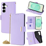 Custodia per telefono in pelle con catena a tracolla, For Samsung Galaxy S25+ 5G, For Samsung Galaxy S25 Ultra 5G